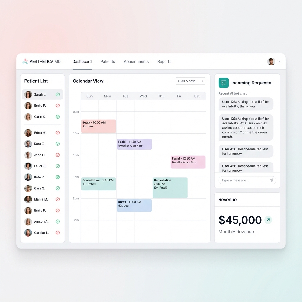 MedSpa Booking Dashboard