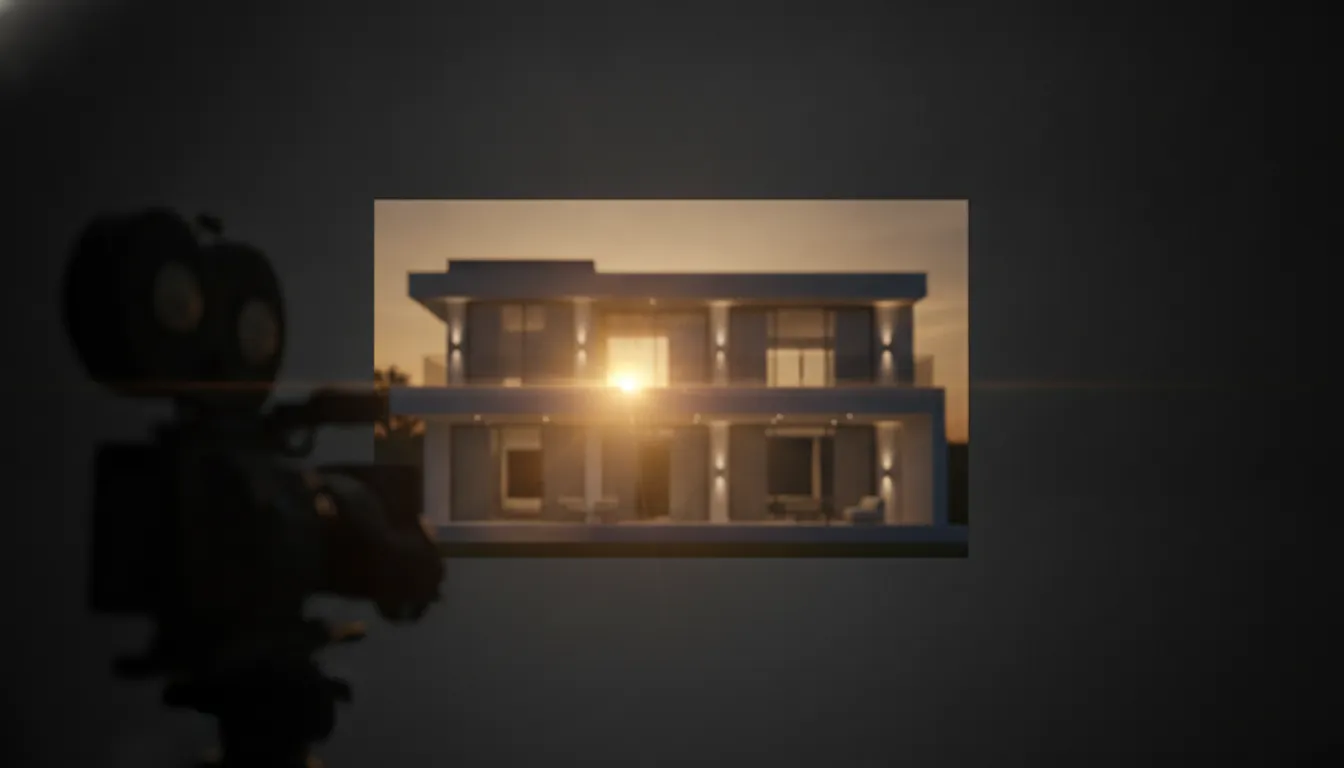 Cinematic property listing video section