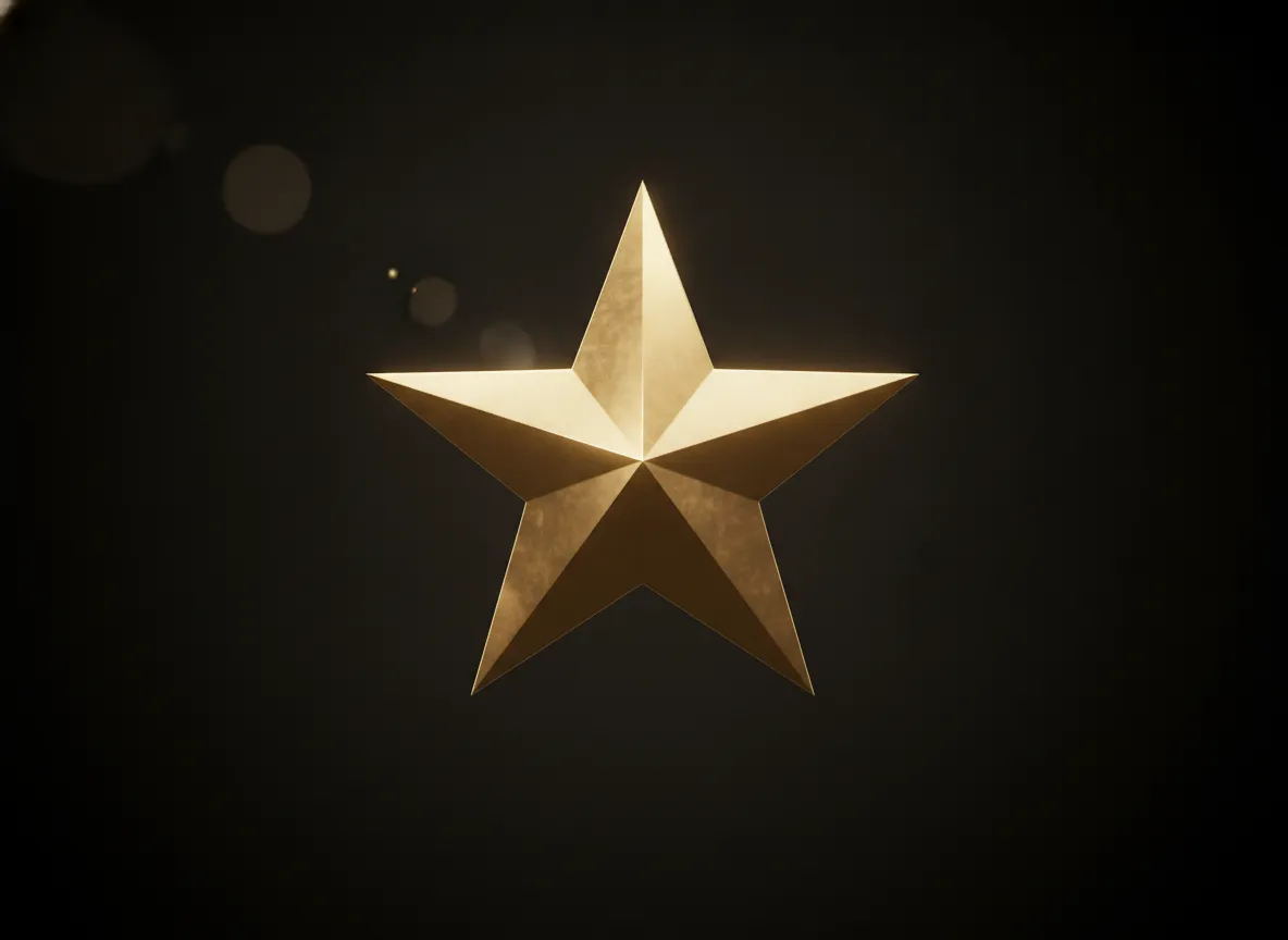 Estrella dorada que representa las resenas