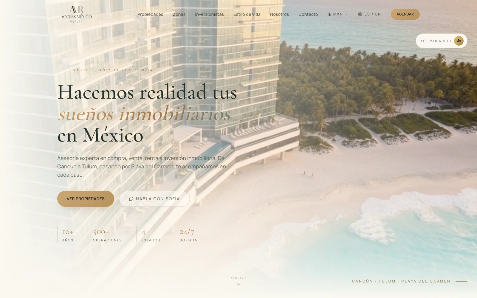 Access México Realty homepage